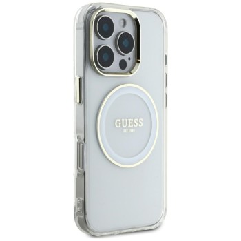 Guess - IML Metal Coloured Circle MagSafe (GUHMP16XHTDRCEDH) - iPhone 16 Pro Max - Бял