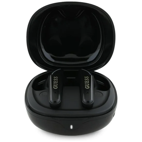 Guess - Безжични слушалки Flat Classic Logo Electroplated (GUTWST7FCEEK) - Bluetooth 5.4, TWS, Микрофон, 300mAh - Черни
