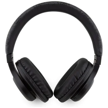 Guess - Безжични слушалки 4G Tone on Tone Script Logo (GUBH604FEMK) - Bluetooth 5.3, USB-C, Over-ear, 300mAh - черни