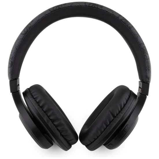 Guess - Безжични слушалки 4G Tone on Tone Script Logo (GUBH604FEMK) - Bluetooth 5.3, USB-C, Over-ear, 300mAh - черни