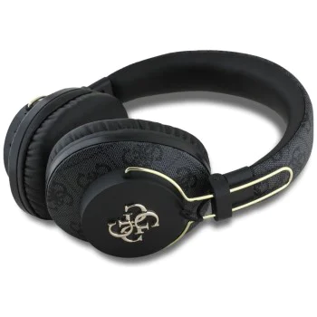 Guess - Безжични слушалки 4G Metal Logo (GUBHS72P4FC4MK) - Bluetooth 5.3, ENC, USB-C, Еко-кожа, На ушите, 300mAh - Черни