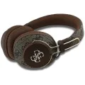 Guess - Безжични слушалки 4G Metal Logo (GUBHS72P4FC4MW) - Bluetooth 5.3, ENC, USB-C, Еко-кожа, На ушите, 300mAh - Кафяви
