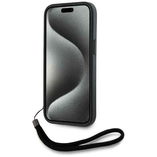 Karl Lagerfeld - Saffiano Athleisure Stripes Cord (KLHCP15SPAMSCNSP) - iPhone 15 - Pink