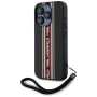 Karl Lagerfeld - Saffiano Athleisure Stripes Cord (KLHCP15LPAMSCNSR) - iPhone 15 Pro - Червен