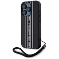 Karl Lagerfeld - Saffiano Athleisure Stripes Cord (KLHCP15LPAMSCNSP) - iPhone 15 Pro - Pink