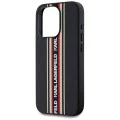 Karl Lagerfeld - Saffiano Athleisure Stripes Cord (KLHCP15XPAMSCNSR) - iPhone 15 Pro Max - Червен
