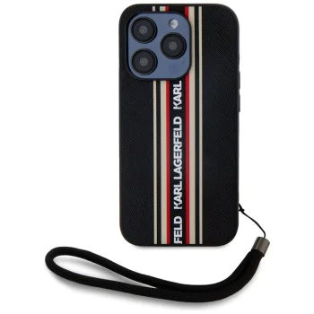 Karl Lagerfeld - Saffiano Athleisure Stripes Cord (KLHCP15XPAMSCNSR) - iPhone 15 Pro Max - Червен