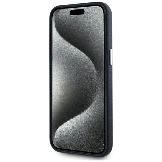 Калъф за iPhone 15 Pro - Карл Лагерфелд - Твърд кожен калъф (KLHCP15LPGWCMKHK) - Hotel RSG