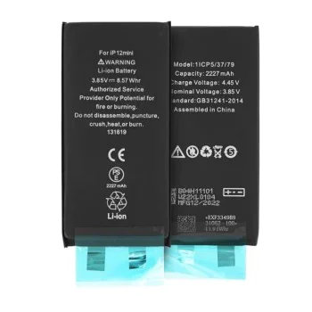Батерия за iPhone 12 Mini, 2227mAh, без грип - OEM (18529) - Черна