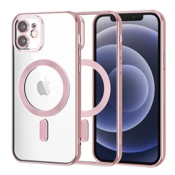 Калъф за iPhone 12 - Luxury Crystal MagSafe - Розов