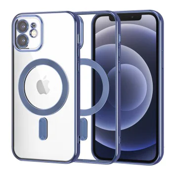 Калъф за iPhone 12 - Luxury Crystal MagSafe - Deep Blue