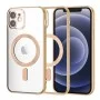 Калъф за iPhone 12 - Luxury Crystal MagSafe - Златен