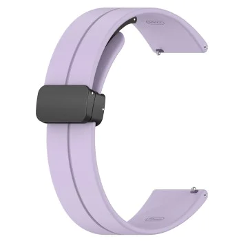 Каишка за Huawei Watch GT 4 (41 мм)/W1/Honor Watch S1/Garmin Venu 2S/Vivoactive 4S - Techsuit - Каишка за часовник 18 мм (W011) - Лилав