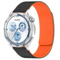 Techsuit - Каишка за часовник 20 мм (W074) - Samsung Galaxy Watch4/5/Active 2, Huawei Watch GT 3 (42 мм)/GT 3 Pro (43 мм) - черен/оранжев