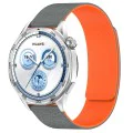 Techsuit - Каишка за часовник 20 мм (W074) - Samsung Galaxy Watch4/5/Active 2, Huawei Watch GT 3 (42 мм)/GT 3 Pro (43 мм) - Сив / Оранжев