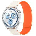 Каишка за Huawei Watch GT 4 (41 мм)/W1/Honor Watch S1/Garmin Venu 2S/Vivoactive 4S - Techsuit - Каишка за часовник 18 мм (W074) - Бежов / Оранжев