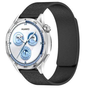 Каишка за Huawei Watch GT 4 (41 мм)/W1/Honor Watch S1/Garmin Venu 2S/Vivoactive 4S - Techsuit - Каишка за часовник 18 мм (W074) - Черен