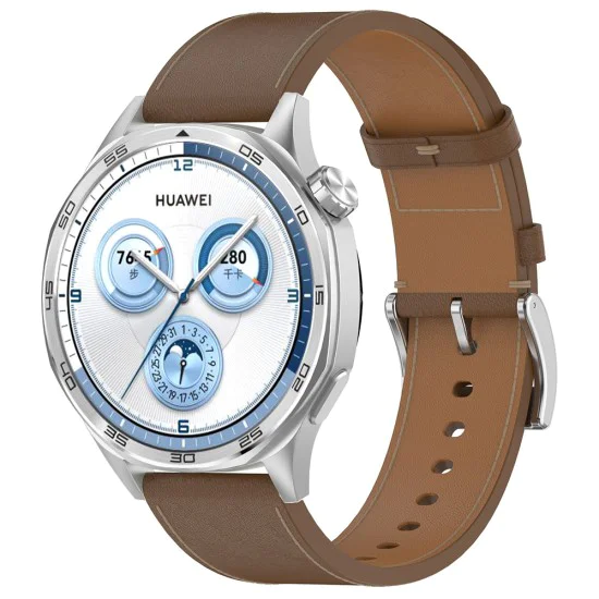 Techsuit - Каишка за часовник 22 мм (W073) - Samsung Galaxy Watch (46 мм)/Watch 3/Gear S3, Huawei Watch GT/GT 2/GT 3 (46 мм) - кафяв