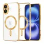 Калъф за iPhone 16 - Luxury Crystal MagSafe - Златен