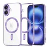 Калъф за iPhone 16 - Luxury Crystal MagSafe - Светло лилав