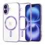 Калъф за iPhone 16 - Luxury Crystal MagSafe - Светло лилав