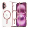 Калъф за iPhone 16 Plus - Luxury Crystal MagSafe - Розов