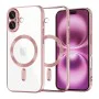 Калъф за iPhone 16 Plus - Luxury Crystal MagSafe - Розов