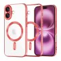 Калъф за iPhone 16 Plus - Luxury Crystal MagSafe - Червен