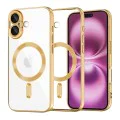 Калъф за iPhone 16 Plus - Luxury Crystal MagSafe - Златен