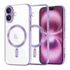 Калъф за iPhone 16 Plus - Luxury Crystal MagSafe - Светло лилав