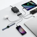 Зарядно за стена (A2154G11) - Anker - 3x USB-A, 3x Type-C, 6в1, бързо зареждане, тънък дизайн, 112W - Черно