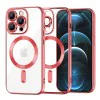 Калъф за iPhone 12 Pro Max - Luxury Crystal MagSafe - Червен