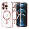 Калъф за iPhone 12 Pro Max - Luxury Crystal MagSafe - Розов