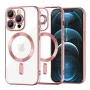 Калъф за iPhone 12 Pro Max - Luxury Crystal MagSafe - Розов