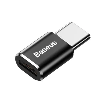 Micro-USB към Type-C OTG адаптер, 2.4A - Baseus (CAMOTG-01) - черен