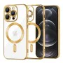 Калъф за iPhone 12 Pro - Luxury Crystal MagSafe - Златен