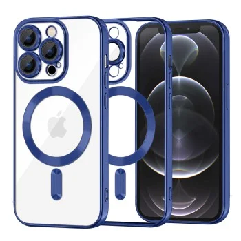 Калъф за iPhone 12 Pro - Luxury Crystal MagSafe - Deep Blue