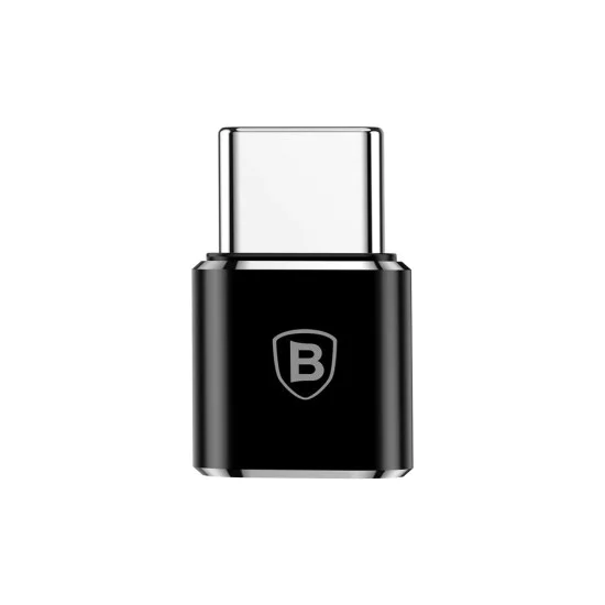 Micro-USB към Type-C OTG адаптер, 2.4A - Baseus (CAMOTG-01) - черен
