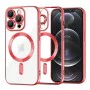Калъф за iPhone 12 Pro - Luxury Crystal MagSafe - Червен