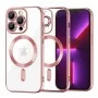 Калъф за iPhone 13 Pro - Luxury Crystal MagSafe - Розов