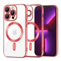 Калъф за iPhone 13 Pro - Luxury Crystal MagSafe - Червен