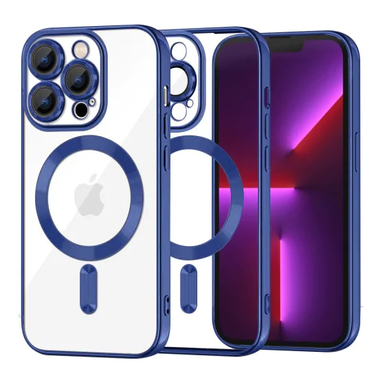 Калъф за iPhone 13 Pro - Luxury Crystal MagSafe - Deep Blue
