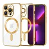 Калъф за iPhone 13 Pro - Luxury Crystal MagSafe - Златен