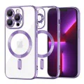 Калъф за iPhone 13 Pro - Luxury Crystal MagSafe - Светло лилав