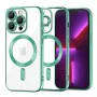 Калъф за iPhone 13 Pro - Luxury Crystal MagSafe - Светло зелен