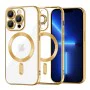 Калъф за iPhone 13 Pro Max - Luxury Crystal MagSafe - Златен