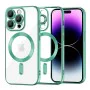 Калъф за iPhone 14 Pro Max - Luxury Crystal MagSafe - Light Green