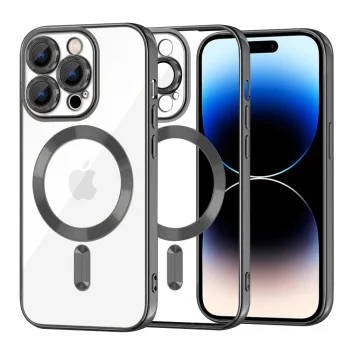 Калъф за iPhone 14 Pro - Luxury Crystal MagSafe - черен