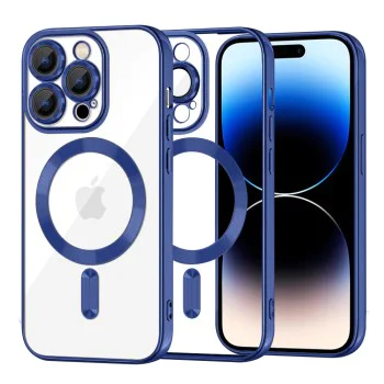 Калъф за iPhone 14 Pro - Luxury Crystal MagSafe - Deep Blue