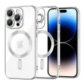 Калъф за iPhone 14 Pro - Luxury Crystal MagSafe - Сребрист